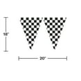 Party Central Pack of 6 Black and White Checkered Giant Race Day Flag