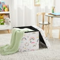 thumbnail image 6 of Kvell Kids Collapsible Toy Storage Bin with Rainbow and Heart Design, 15-inch, 6 of 8