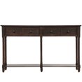 thumbnail image 3 of Console Table Sofa Table Easy Assembly with Two Storage Drawers and Bottom Shelf for Living Room, Entryway (Espresso), 3 of 16