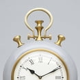 thumbnail image 5 of Expobazaar Table Clock | Grey & Gold Accent Aluminum Desk Clock | 10"x3"x14", 5 of 7