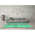 thumbnail image 3 of Ahgly Company Indoor Round Abstract Turquoise Blue Contemporary Area Rugs, 4' Round, 3 of 4