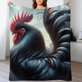 thumbnail image 3 of nygtbtfer Crowing Throw Soft Fuzzy Plush Bedding Cozy Lightweight Couch Sofa Throw Gift Idea Super Soft Flannel Bed and Sofa White, 3 of 6