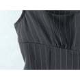 thumbnail image 3 of Women Square NECK Santa Cruz Zip Through Top Grey Pinstripe, 3 of 5