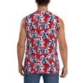 thumbnail image 4 of Uemuo Palm Tree Pattern on Red Pattern Men's Sleeveless T-Shirt,Muscle Athletic Tank Top, Moisture-wicking Quick-dry Breathable Classic Tee Top for Gym Run Outdoor Sports-3X-Large, 4 of 8