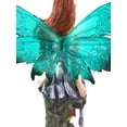 thumbnail image 4 of Ain’t It Nice Fairy Figurine Purple with Clear Wings and Patterned Socks Enjoying Nature Surrounded by Flowers Collectible Fairy Statue Fantasy Décor Sculpture, 6(L) X 2.75(W) X 8(H) Inches, 4 of 5