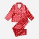 thumbnail image 1 of Conjunto de pijamas de seda de manga larga para niños y niñas, ropa de casa Unisex, traje de dormir de satén de Navidad, otoño, 1 of 4