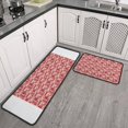 thumbnail image 2 of Red Christmas Patchwork Pattern Kitchen Rugs Sets Of 2,Anti Fatigue Kitchen Mat Rugs Non Slip Washable,Decorative Kitchen Floor Mats for Kitchen,Sink,Laundry,17"X30"+17"X47", 2 of 7
