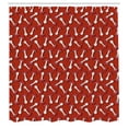 thumbnail image 2 of Ambesonne Mushroom Shower Curtain, Psychedelic Amanita, 69"Wx84"L, Burnt Sienna Red White, 2 of 4