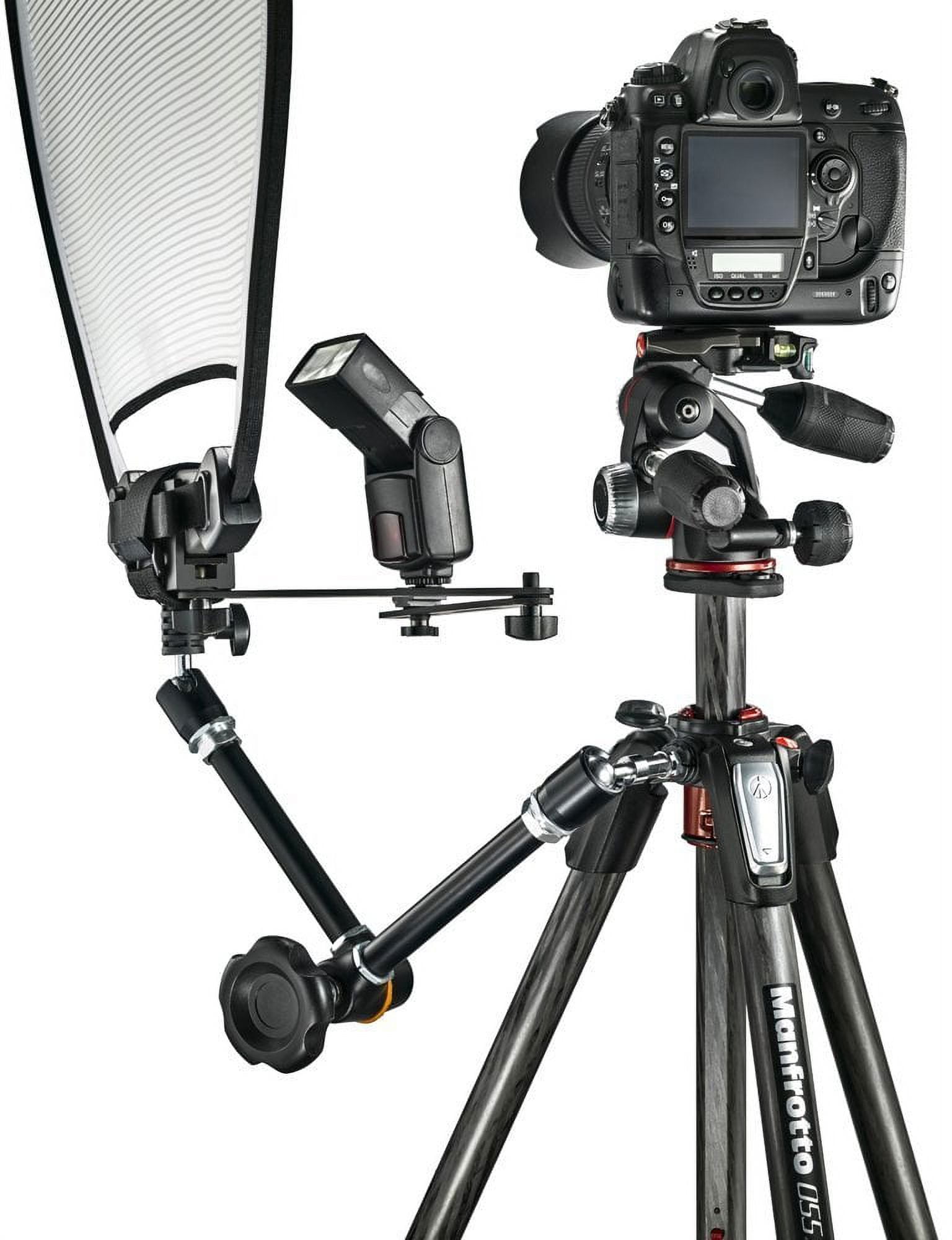 Manfrotto 055 Carbon Fiber 4-Section Tripod with Horizontal Column