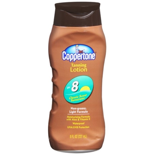 Coppertone Sunscreen Lotion SPF 8 8 oz (Pack of 6)