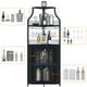 thumbnail image 4 of Yeshouse mueble esquinero para vinoteca de estilo rústico, pequeño aparador con estante desmontable y puerta de malla, soporte para vasos, armario para licores y café, ideal para cocina y comedor, 4 of 7
