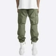 thumbnail image 6 of Caqnni Cargo Cargo Pants for Men Cargo Pants Fleece Joggers Elastic Waist Baggy Drawstring Trousers Sweat Pants with Pockets (5XL,Z03-Green), 6 of 9