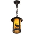 thumbnail image 4 of Meyda Tiffany 160626 Lone Elk 8" Wide Mini Pendant - Brown, 4 of 7