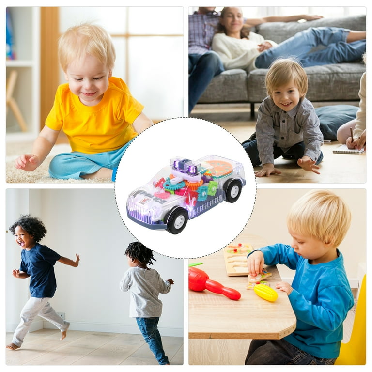 Toy Car Light Up Car Mechanical Toys Gear Toy Light Up Noisy Toy for Toddlers