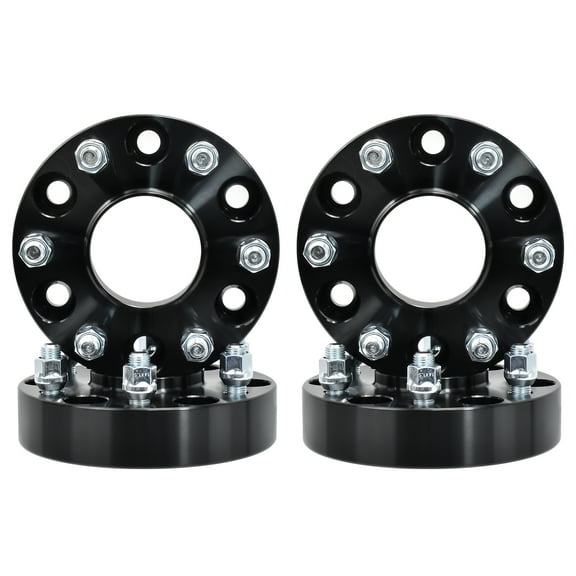 Hex Autoparts 4PCS 1.5" 6x5.5 Black Wheel Spacers Adapter 14x1.5 Studs for Chevy Silverado 1500 Tahoe Suburban GMC Sierra 1500