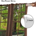 thumbnail image 6 of Forest Curtains, Spring Nature Theme Floral Landscpae Scenery Pattern Window Treatments for Living Room Bedroom Home Decor, Forest Jungle Animal ELk Deer Birds Print Drapes 52x84 Inch, 6 of 6