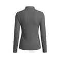 thumbnail image 6 of Fnooota Women's Thermal Tops, Long Sleeve Slim Fit Stretchy Mock Neck Layering Undershirts Gray Size XL, 6 of 6