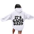 thumbnail image 5 of WEAIXIMIUNG Sweatshirts pour Femmes Tendance Graphiques à Capuche Pull Automne et Hiver Mode Ample Imprimé Rugby Sweat à Capuche, 5 of 5