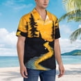 thumbnail image 2 of Susaid Sunset River Pine Trees Print Hawaiian Shirts for Men Women,Hawaiian Summer Short-Sleeve Casual Relaxed-Fit Button-Down,X-Large, 2 of 6