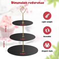 thumbnail image 2 of 3 Tier Acrylic Round Clear Cupcake Stand Dessert Tower Stand Cookies Cupcake Display Stand for Wedding Treats Birthday Party Baby Shower (Black), 2 of 4
