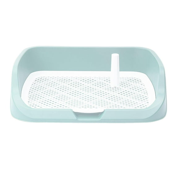 Washable Pet Dog Toilet, Dog Potty Tray Easy to Clean Indoor Outdoor Bedpan Lattice Urinal Training Pad Holder Trainer Corner for Dogs Cats Green
