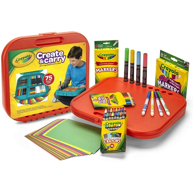 Set de arte Crayola Create 'N Carry 75 piezas +5 años