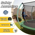 thumbnail image 3 of Mersco 14FT Kids Trampoline, ASTM Certified Heavy Duty Outdoor Trampoline with Safety Enclosure Net and Ladder for Backyard Family Fun, Pumpkin Trampoline SPACE, 3 of 9