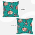 thumbnail image 3 of Bingfone Starfish And Shell Linen Throw Pillow Covers Cushion Case Pocket Button Vintage Farmhouse Pillowcase For Sofa Couch Bed 16"X16", 3 of 9