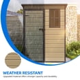 thumbnail image 2 of Dextrus Resin Outdoor Storage Shed 5x3 FT with Floor, All-Weather with Lockable Door & Window, Waterproof, Brown, 2 of 6