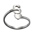 thumbnail image 2 of Xihbxyly Anillos de Moda, Anillos Abiertos Ajustables de Acero Inoxidable, Elegante Diseño de 26 Letras Inglesas, Accesorio de Joyería Llamativo, Ideal para Bodas, Fiestas, Compromisos y Banquetes, R, 2 of 2