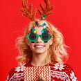 thumbnail image 2 of Shoreew Christmas Tree Glasses Artistic Clown Eyeglasses Xmas Party Cosplay Costume Accessories Dress-up Eyewear Prop, 2 of 6