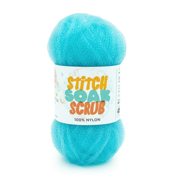 Lion Brand Stitch Soak Scrub Yarn-Turquoise