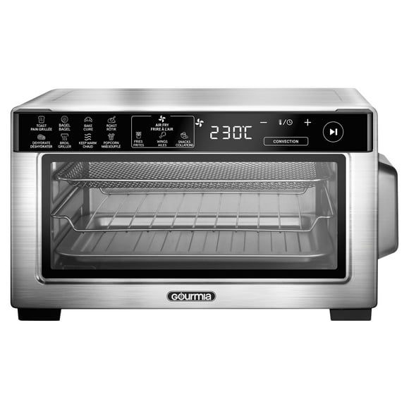 Friteuse à air numérique Gourmia 4 tranches, capacité de 0,4 pi³, en acier inoxydable