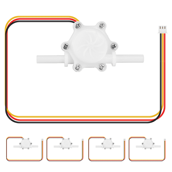 5Pcs Water Flow Sensor DC5V Flow Meter Hall 0.25-2.5L/Min Water Control Liquid Flow Sensor for Water Dispensers Switch