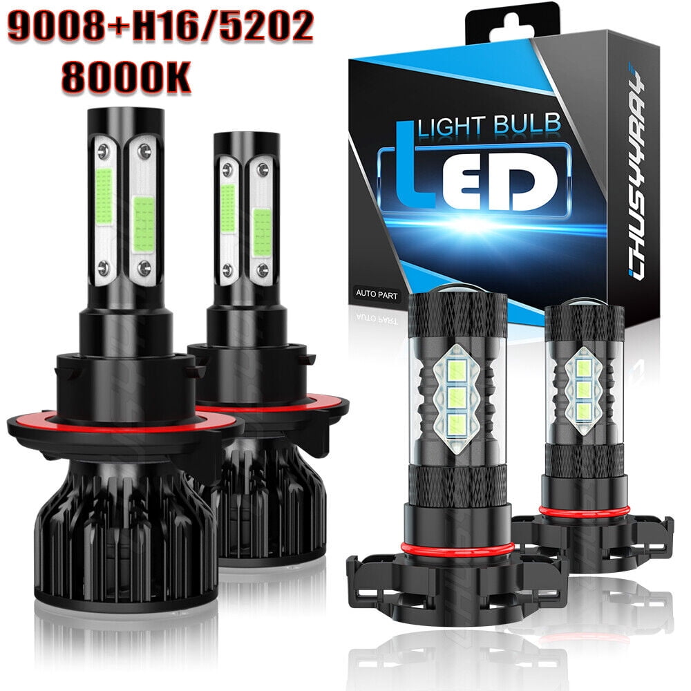 For Jeep Patriot 20102017 4X LED Headlight High/Low Beam + Fog Light