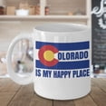 thumbnail image 3 of Colorado Is My Happy Place Logo Art Coffee & Tea Gift Mug Cup For Youth Coloradans From Denver, Boulder, Aspen & Loveland (15oz), 3 of 4