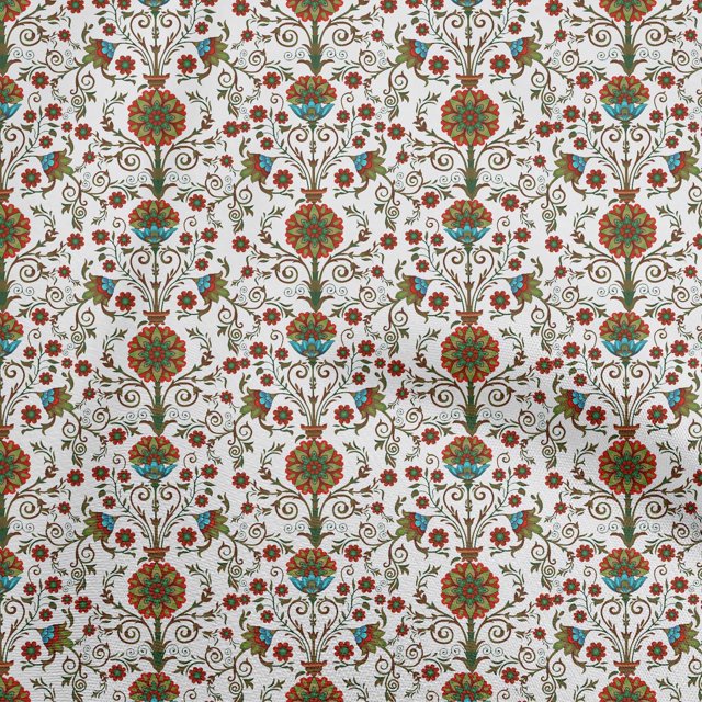 oneOone Viscose Chiffon Red Fabric Florals Sewing Craft Projects Fabric Prints By Yard 42 Inch Wide