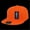 Orange, variant on Retro Fitted Caps, Kelly, 7 1/2