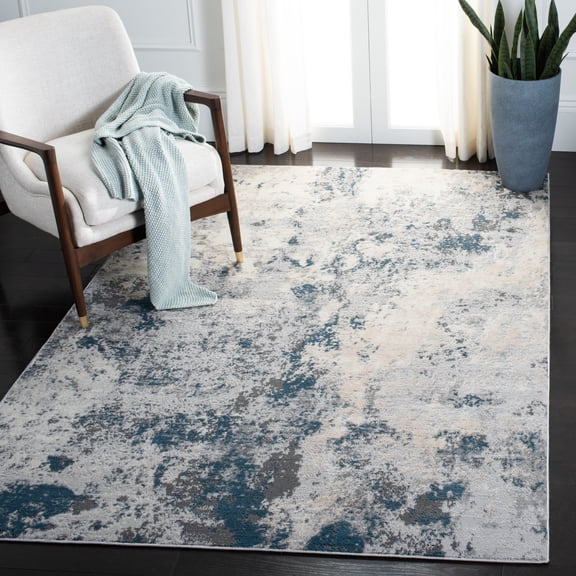 Safavieh Lagoon Mia Diamond Area Rug, Gray/Turquoise, 6'7" x 6'7" Square
