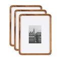 thumbnail image 5 of Kate and Laurel Inglewood Modern Wall Picture Frame Set of 3, 11x14 matted to 5x7, Walnut Brown, Three-Piece Frame Set for Gallery Wall Accent Set in Living Room Decor, 5 of 9