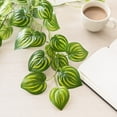 thumbnail image 4 of BingTong Artificial Hanging Ivy Vine Plant, Faux Round Leaf Green Wall Hanging Basket Foliage, No Maintenance Fake Trailing Greenery for Indoor Wall Decor C, 4 of 7