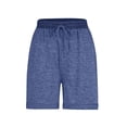 thumbnail image 4 of RYRJJ Summer Athletic Shorts for Women Trendy Workout Yoga Pants Casual Loose Elastic Drawstring Comfy Beach Shorts with Pockets(Navy,XL), 4 of 6