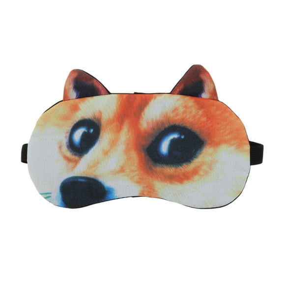 Unique Bargains 1 Pc Portable Akita Sleep Mask for Hotel Yellow Fleece