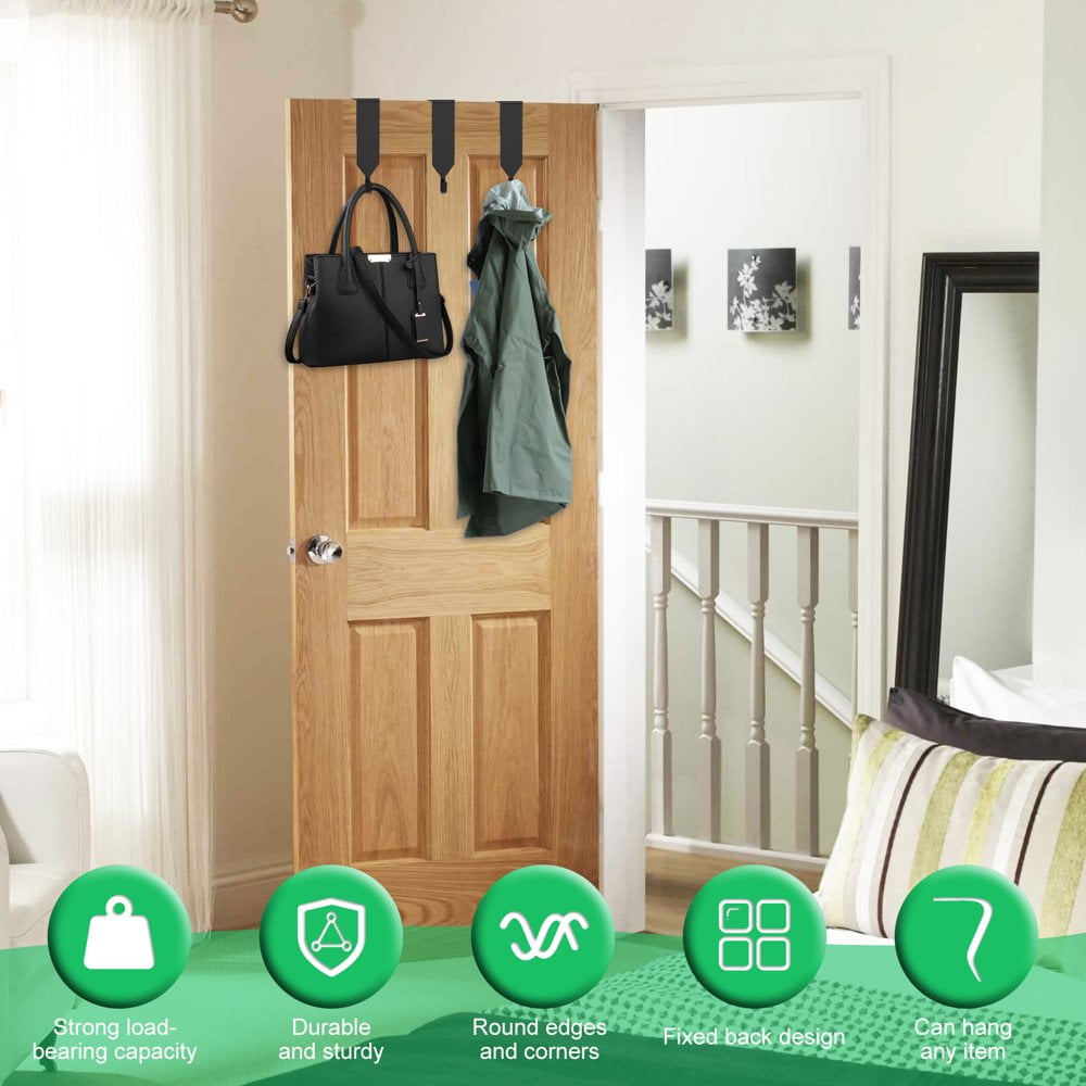 Delifox 7-Compartment Wall Mounted Hanging File Organizer Cubicle Wall File Holder Vertical Document Organizer For Office Home Black