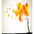 thumbnail image 3 of Ambesonne Abstract Duvet Cover Sets, Autumn Sun and Trees, 2-King, Yellow Orange and Black, 3 of 7