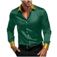 thumbnail image 2 of Royisotas Mens Shirts Long Sleeve Button Down Trendy Shirt Dress Big and Tall Tops for Men, 2 of 8
