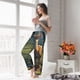 thumbnail image 5 of Fotbe Peaceful Deer Lily Pond Pantalones de Pijama para Mujer, Pantalones de Dormir, Pantalones Pj con Cordón y Bolsillos-3X-Large, 5 of 6