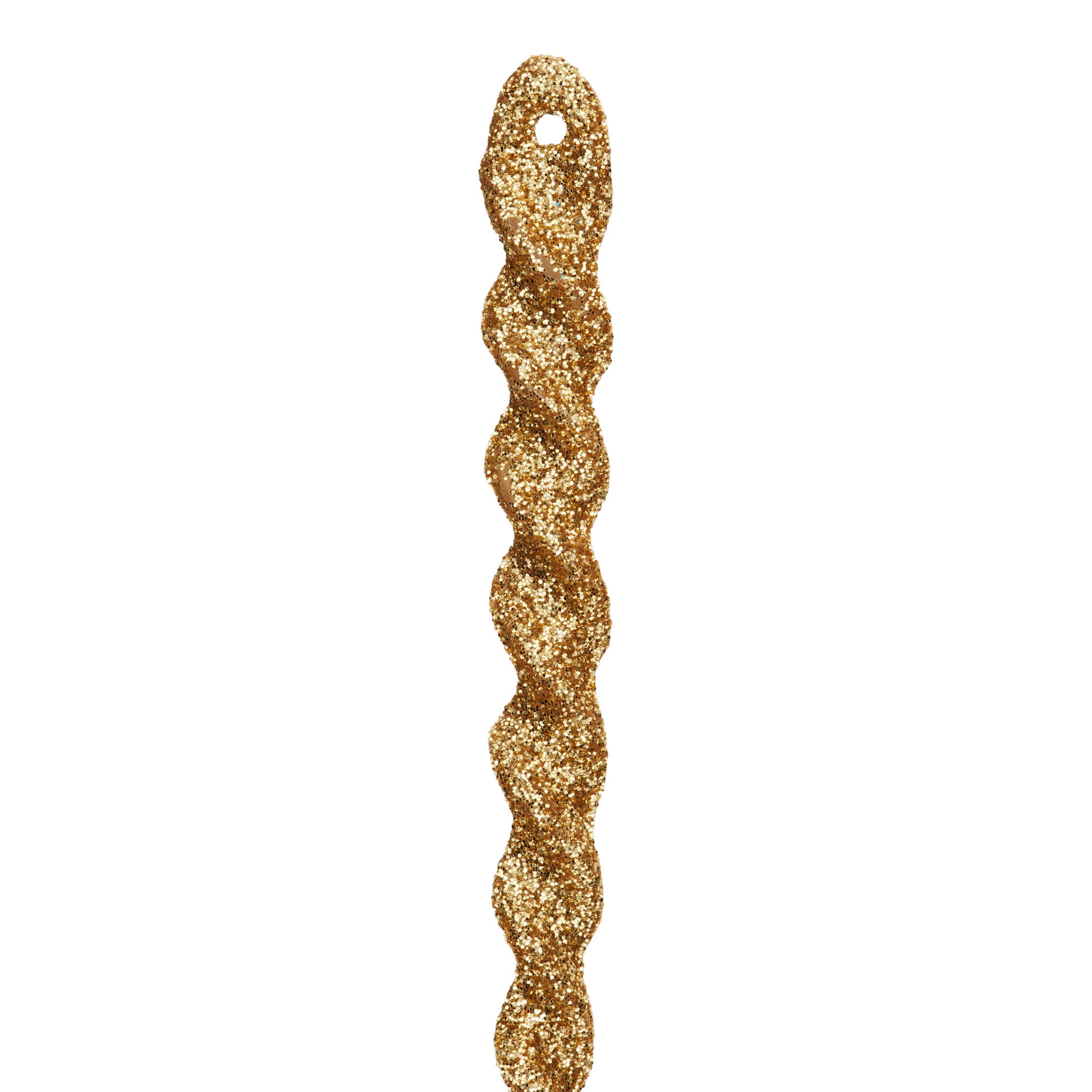 24-Count Gold Glitter Icicle Christmas Ornaments, 5.3", by Holiday Time