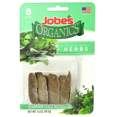 

Easy Gardener 4PK Jobe s Organics 8 Count 4-3-3 Organic Herb Spikes Pre-Measured Ea