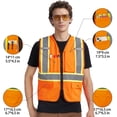 thumbnail image 3 of Chaleco de seguridad AK A-KSAFETY naranja reflectante con bolsillos y cierre, 3 of 5